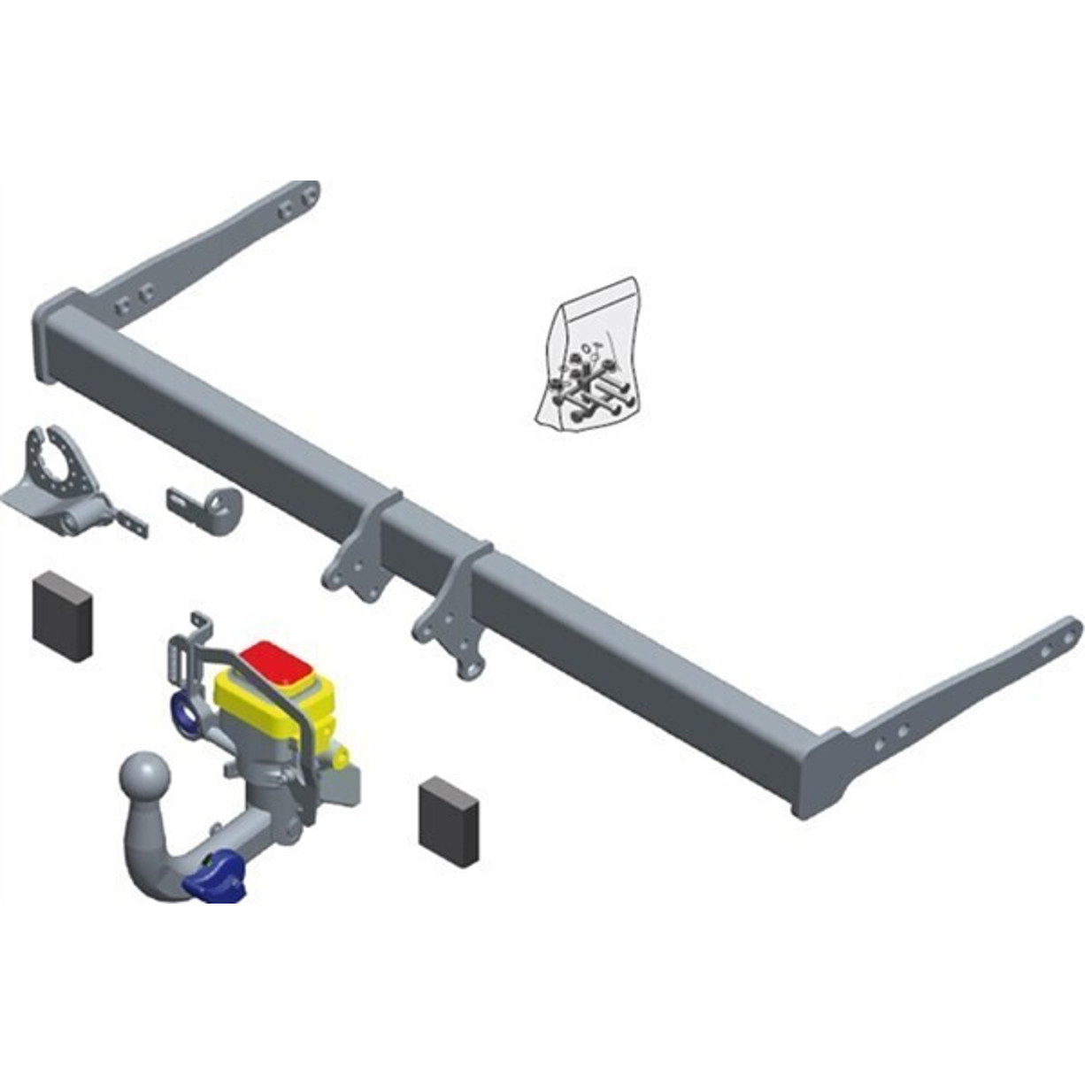 Brink Anhängerkupplung Schwarz für VW Golf VII Sportsvan (624300) - Hochwertige Anhängerlösung