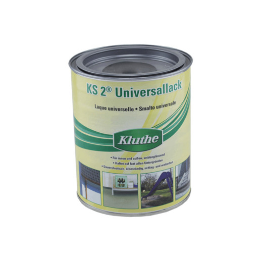 Kluthe KS2 Universallack - Seidenglanzlack, 0,75 L, RAL 9010 - Reinweiß