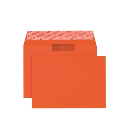 C6 Briefumschläge in Orange – Haftklebung, 100 g/qm, 250 Stück