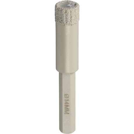 Klingspor DB 600 F Diamant-Bohrkrone – 10 x 40 mm, 1 Segment, geschlossener Rand, 1/4" Sechskant-Bit