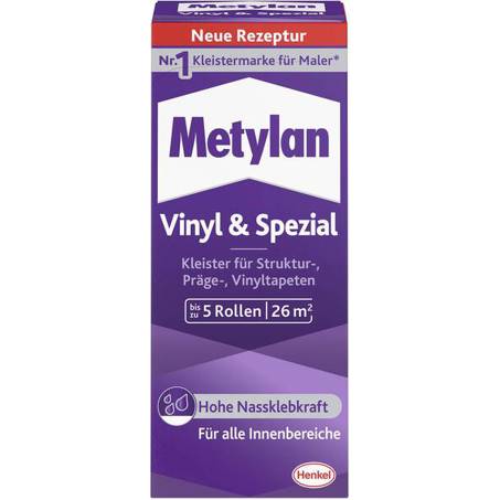 Metylan Vinyl & Spezial Tapetenkleister - 180g Papierkarton