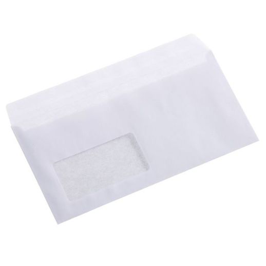 Weiße Fensterbriefumschläge DIN C6/5 - 114 x 229 mm - 80 g/m² (Packung)