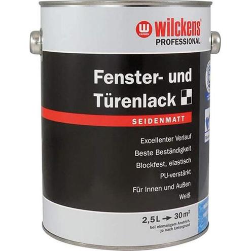 Wilckens Professional Fenster- & Türlack - Weiß - Seidenmatt (2,5 L)