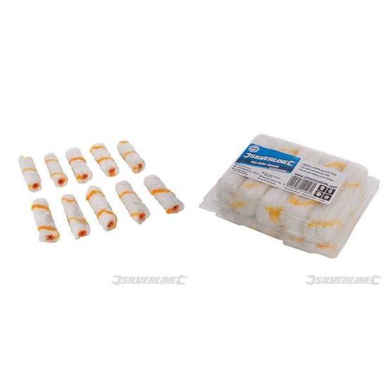 Mini Farbwalzen Set - 10 Stück - 100 mm - Ideal für Dispersionsfarbe - Lackierrolle für effizientes Malen
