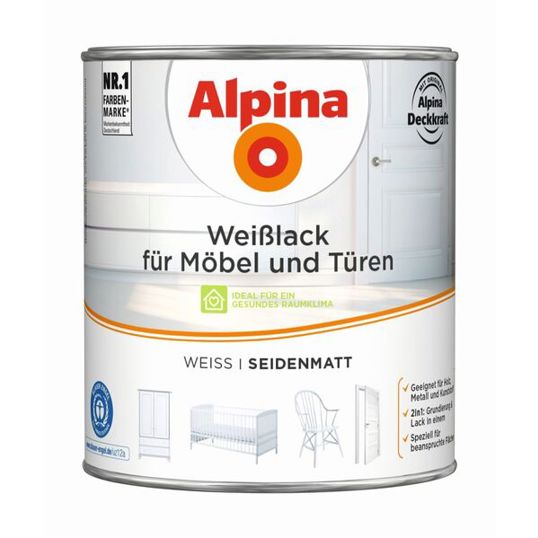 Seidenmatt Weißlack für Möbel und Türen - Hochwertiger Lack für ein elegantes Finish