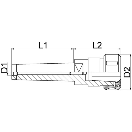 FAH 2501200 Spannzangenhalter mit Morsekonus - Präzisions-Spannfutterverlängerung