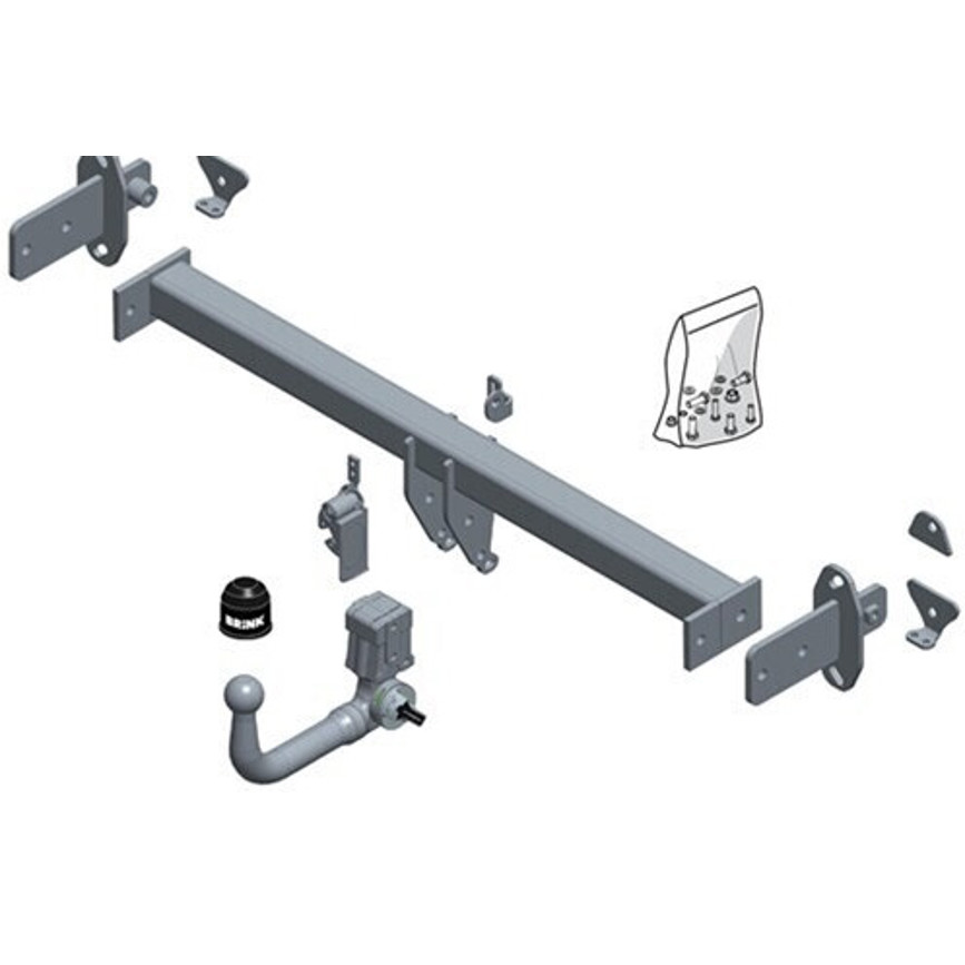 Brink Anhängerkupplung mit abnehmbarem Kugelkopf für Mercedes-Benz GLC - Hochwertige Fahrzeugzugvorrichtung