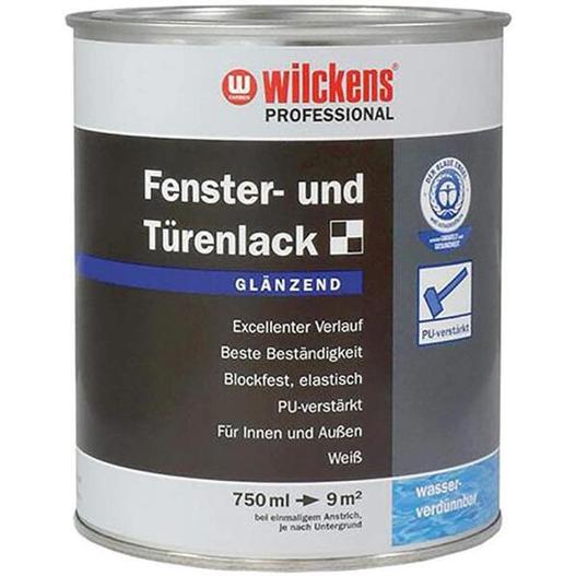 Wilckens Professional Fenster- & Türlack, Weiß, Glänzend - 0,75 Liter