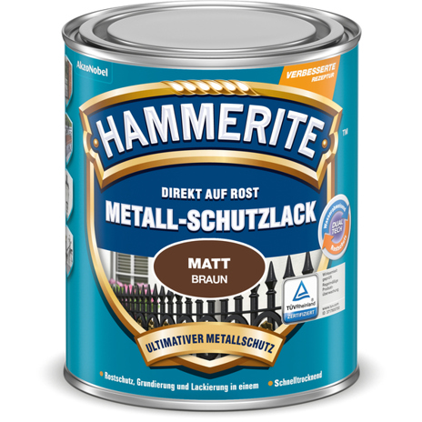 Hammerite Matt Braun Metall-Schutzlack - Alkydharzlack 0,75 l