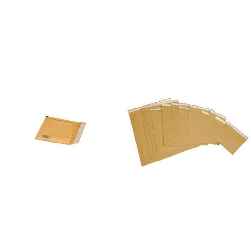 100er Pack Luftpolstertasche für CDs | Haftklebung | 175x165mm | Braun