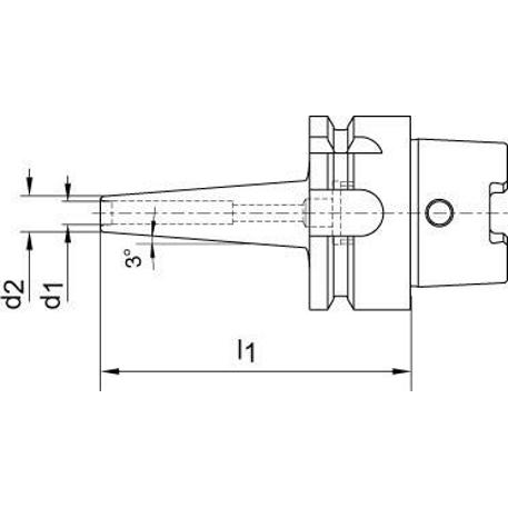 HAIMER Mini-Schrumpffutter DIN 69863-A | 6,0 x 80 mm | HSK63 Aufnahme | Hochpräzises Hydro-Dehnspannfutter