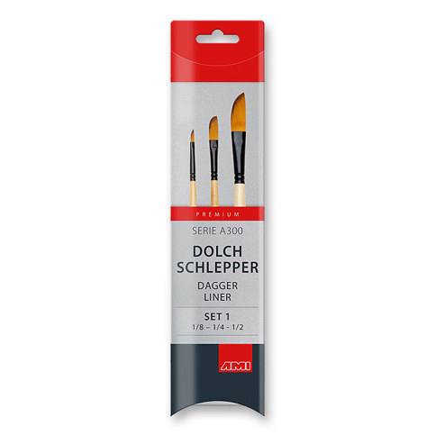 AMI 586740 Schlepperpinsel Serie A300 - 3er Set für präzises Malen
