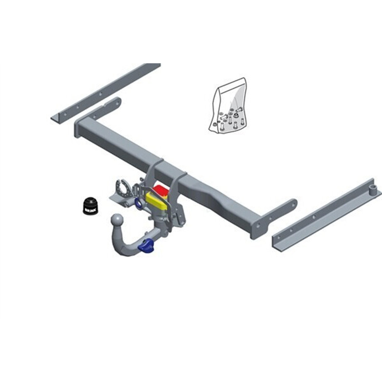 Brink Manuelle Anhängerkupplung mit Schwenkbarem Kugelkopf für Audi A7 und A6 C8