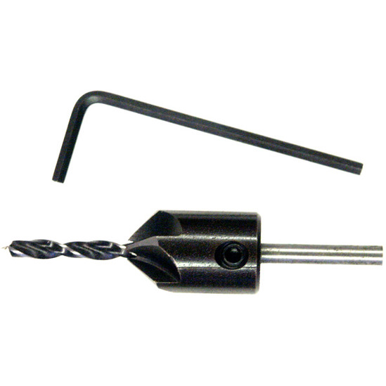 Aufstecksenker Set mit Holzbohrer & Tiefenstop - 16 x 4 mm | Innensechskant