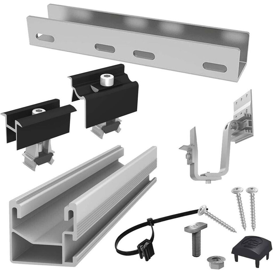 K2 Systems PV Unterkonstruktion Rail Set 4,8 kWP (A9891869) - Solarzubehör