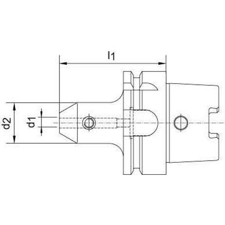 HAIMER Flächenspannfutter Weldon DIN 69893-A - 20 x 80 mm - HSK63 Aufnahme | Hydro-Dehnspannfutter