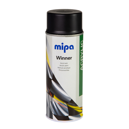 Mipa Winner Spray - Seidenglanz Acryl-Lack Schwarz, 400 ml