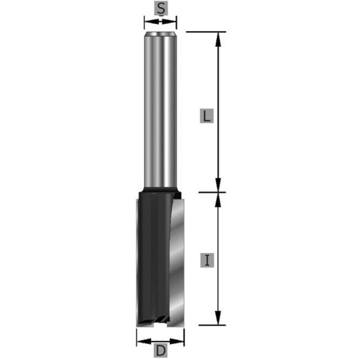 HW Nutfräser Z2 S6 – 15 x 52 mm