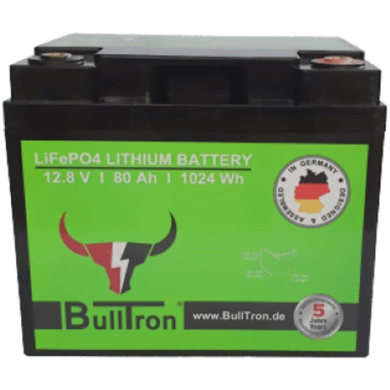 BullTron 12V 80Ah Lithium-Ionen Batterie - Polar (LI80B100-12-P)